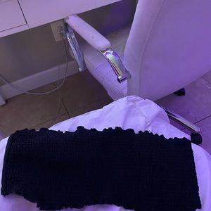 holister black bandeu bathing suit top